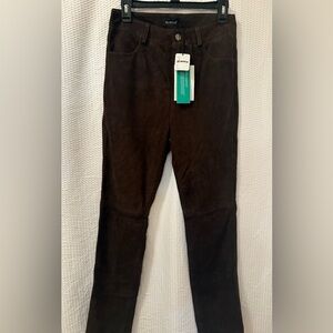 Deadwood Brown Suede Pants NWT